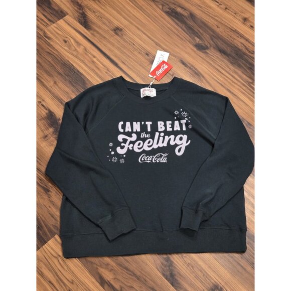 WILDFOX Cant Beat The Feeling Coca Cola Sommers Sweatshirt Size L Green Holiday - Picture 12 of 12
